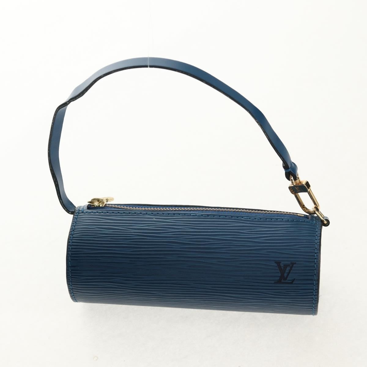 Louis Vuitton Soufflot Handbag Epi Leather, BLUE, LEATHER, Handbag