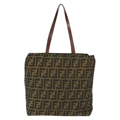 Fendi Zucca Tote bag FF motif, BROWN, CANVAS, Tote bag