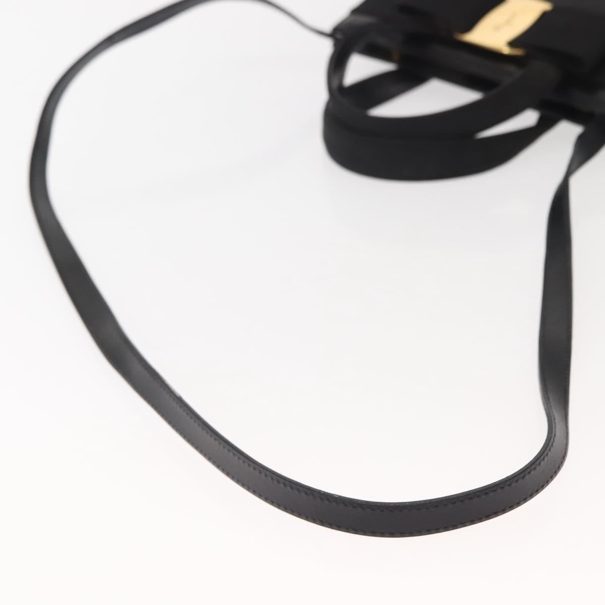 Salvatore Ferragamo Convertible Vara Bow Tote Leather, BLACK, LEATHER, Handbag