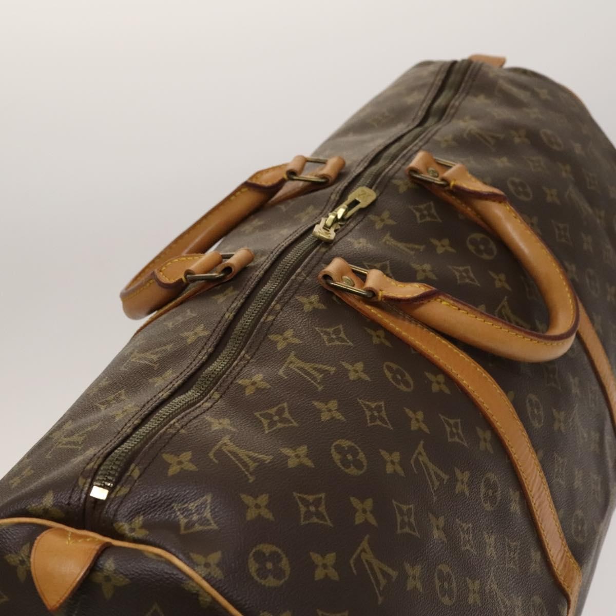 Louis Vuitton Keepall Bag Monogram Canvas, BROWN, CANVAS, Travel bag