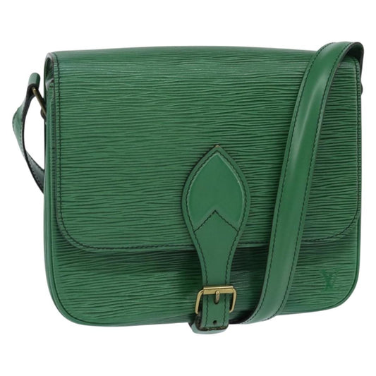 Louis Vuitton Cartouchiere Handbag Epi Leather, GREEN, LEATHER, Shoulder bag