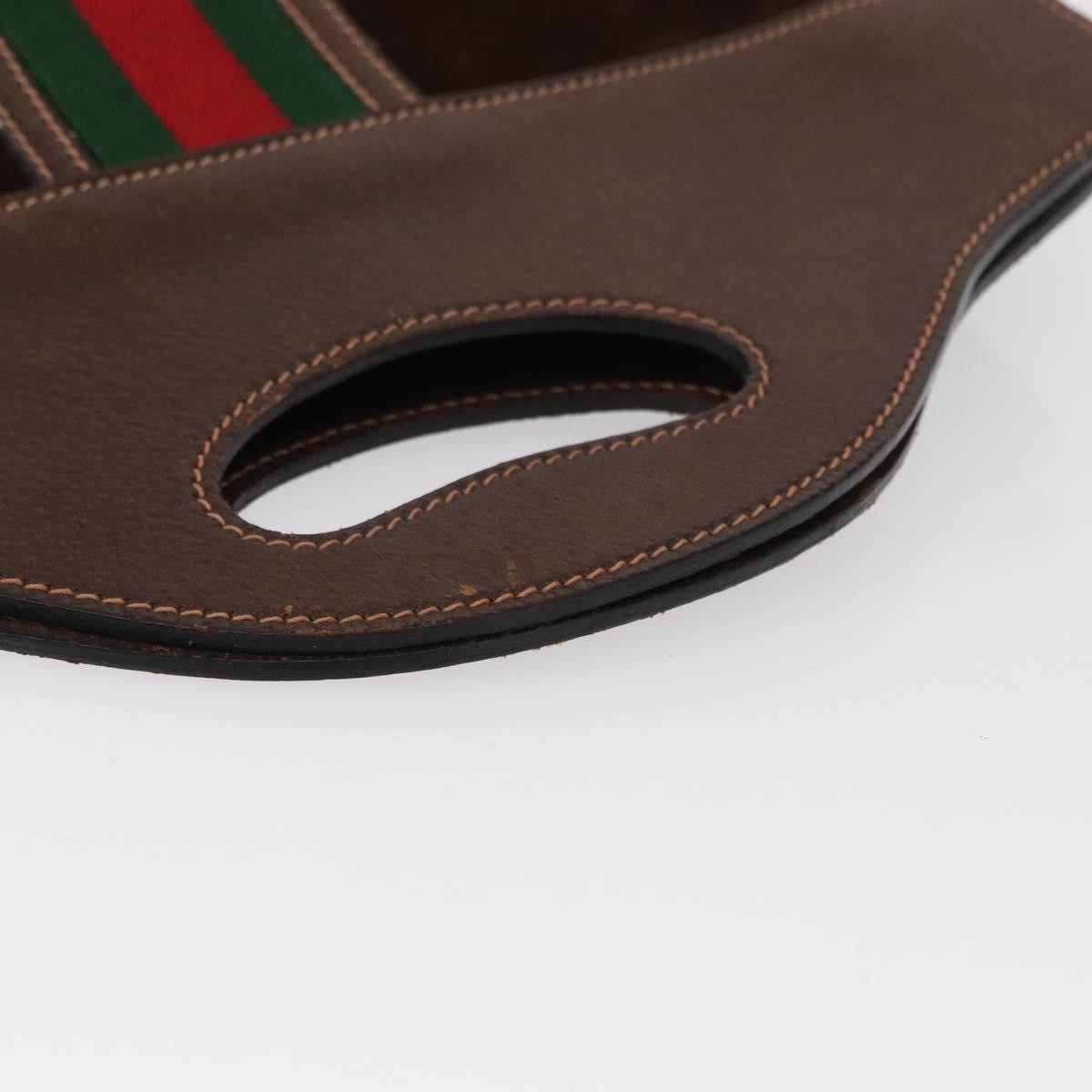 Gucci Vintage Web Sherry Line Handbag Suede, BROWN, SUEDE, Handbag