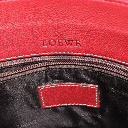 Loewe Anagram handbag Leather, RED, LEATHER, Handbag