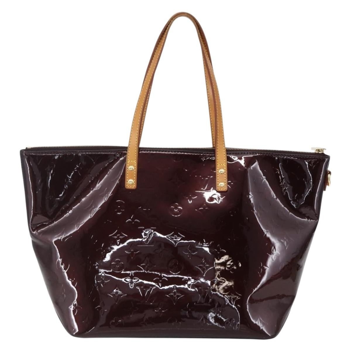 Louis Vuitton Bellevue Handbag Monogram Vernis, PURPLE, PATENT_LEATHER, Tote bag