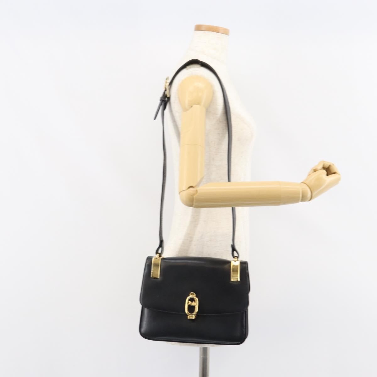 Celine Horse Carriage Shoulder bag Leather, BLACK, LEATHER, Shoulder bag
