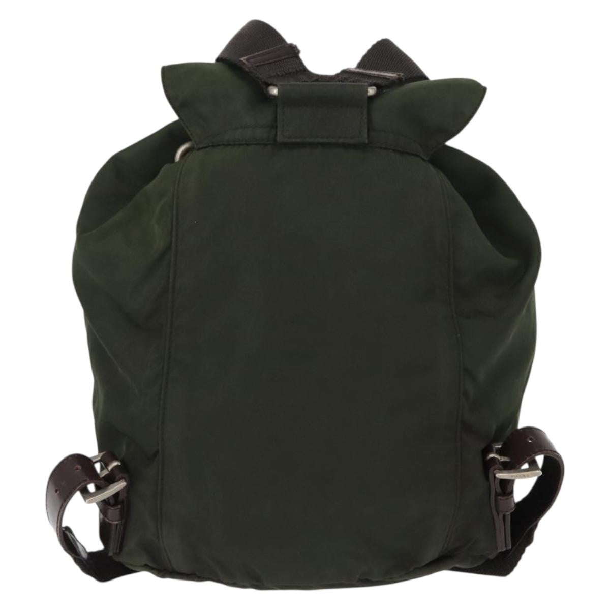 Prada Front Pocket Backpack Tessuto, Khaki, Nylon, Backpack