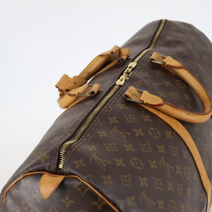 Louis Vuitton Keepall Bag Monogram Canvas, BROWN, CANVAS, Travel bag