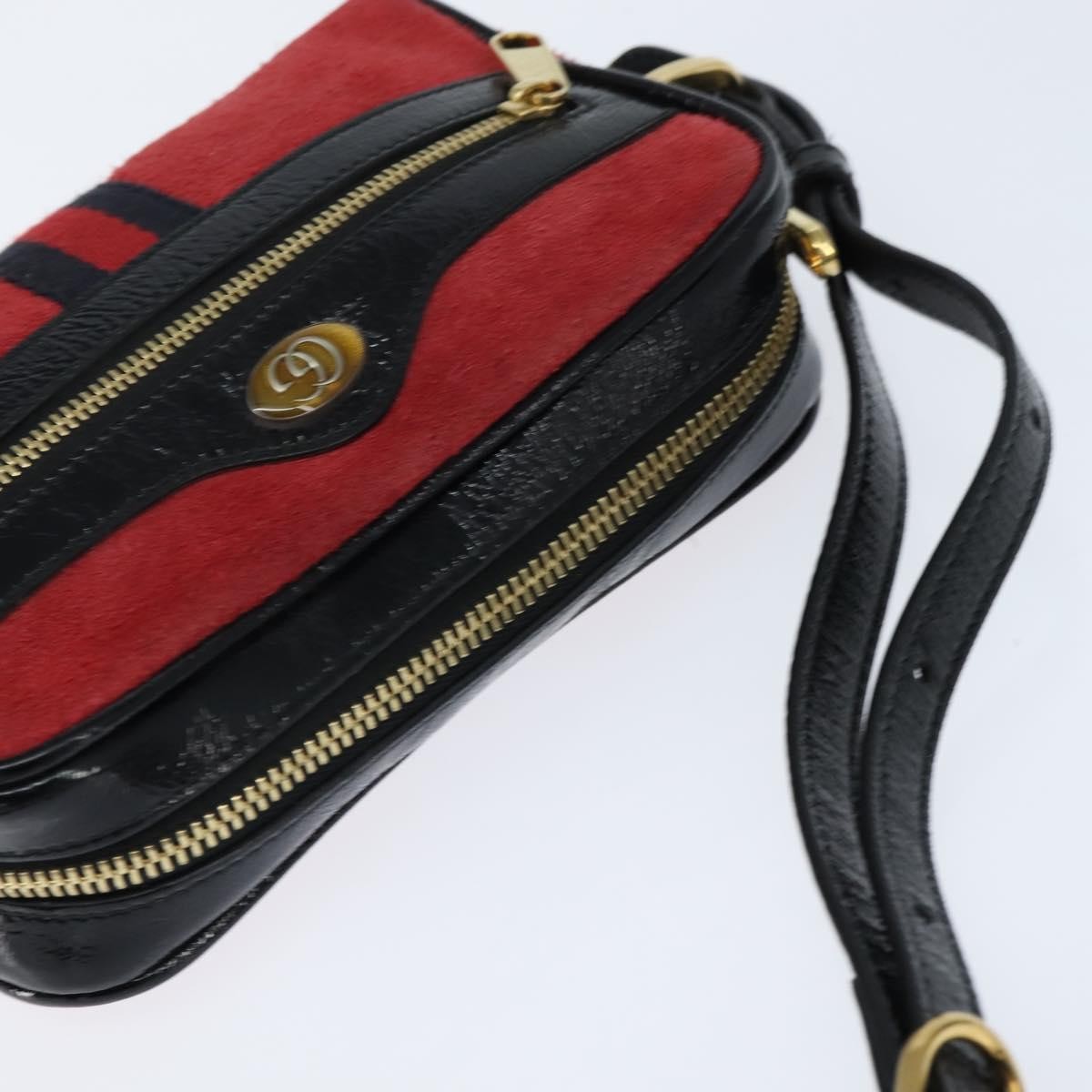 Gucci Ophidia Shoulder Bag Suede, RED, SUEDE, Shoulder bag