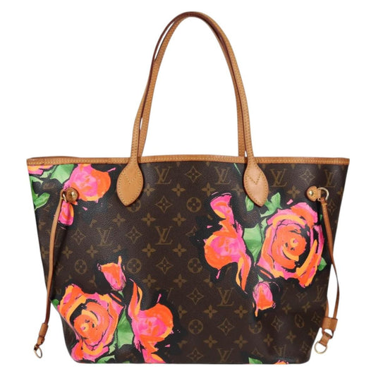 Louis Vuitton Neverfull Tote Limited Edition Monogram Roses, BROWN, CANVAS, Tote bag