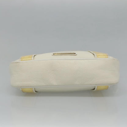 Burberry Vintage Shoulder Bag Leather, WHITE, LEATHER, Shoulder bag