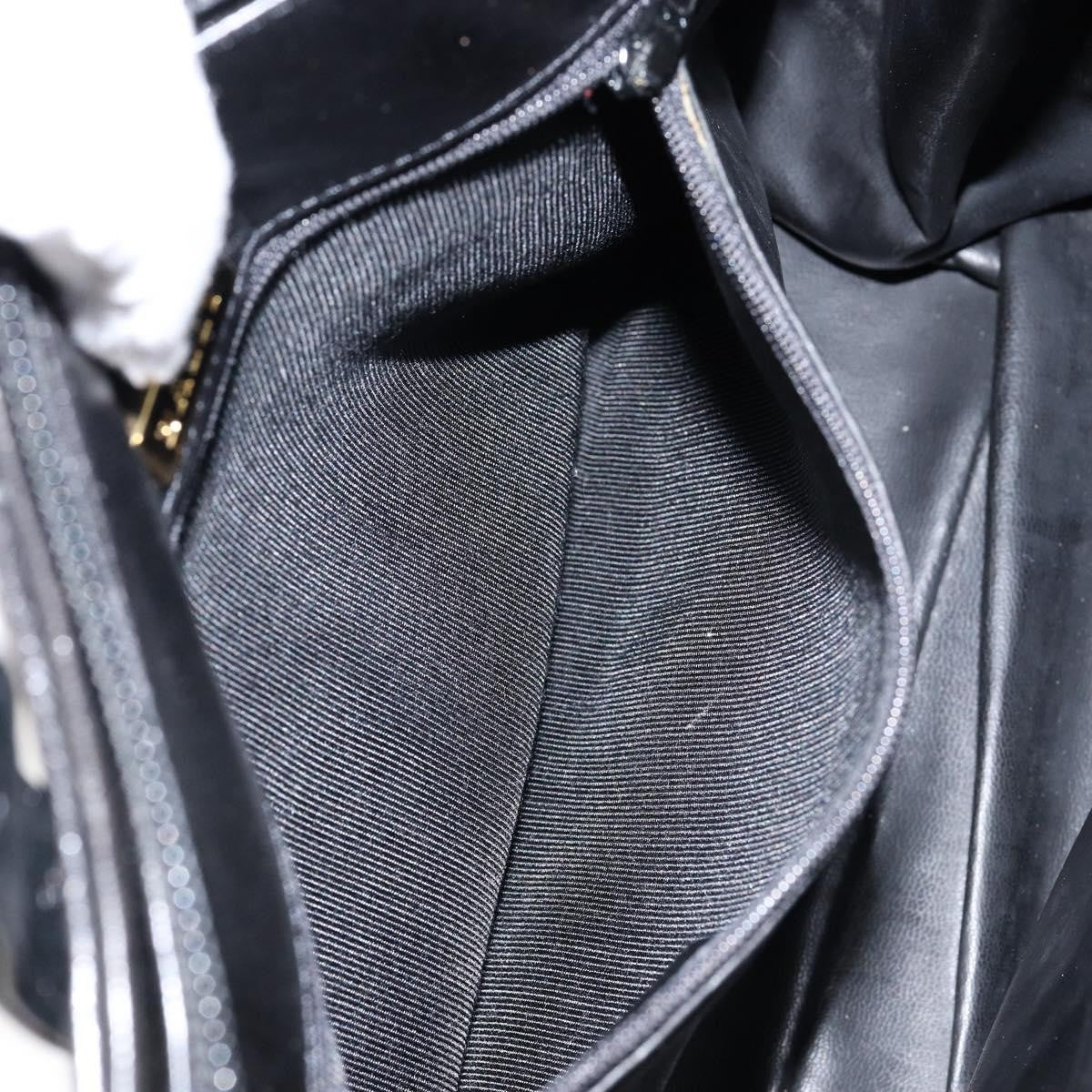 Bally Vintage Handbag Quilted Leather, BLACK, LEATHER, Handbag