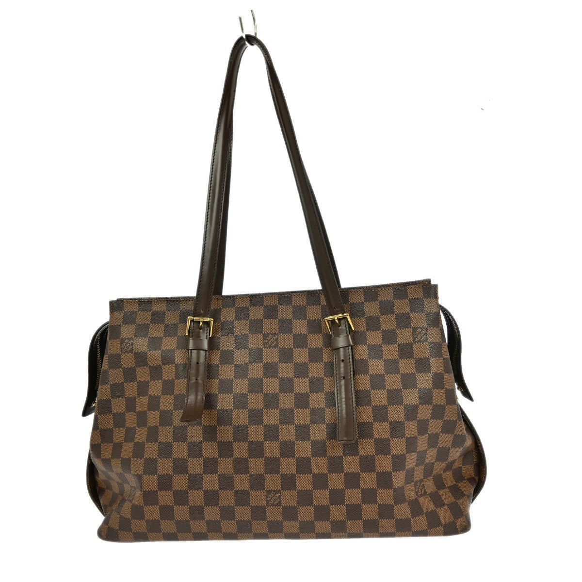 Louis Vuitton Chelsea Handbag Damier, BROWN, CANVAS, Tote bag