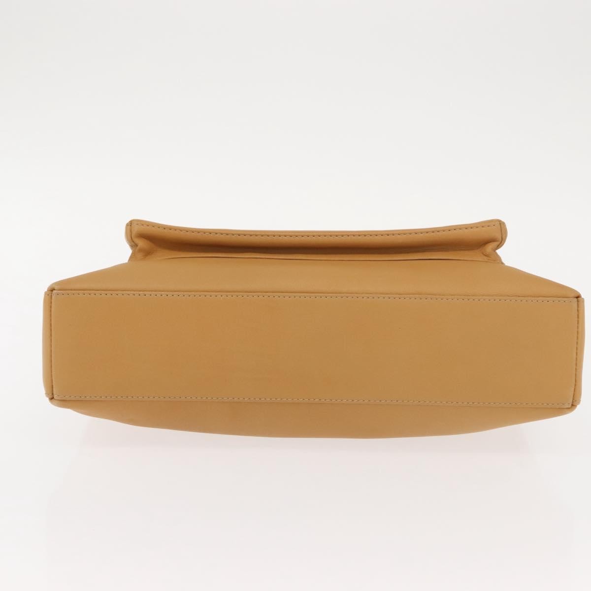 Salvatore Ferragamo Vintage Shoulder Bag Leather, BEIGE, LEATHER, Shoulder bag