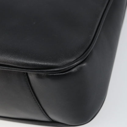 Gucci Vintage Bamboo Shoulder Bag Leather, BLACK, LEATHER, Shoulder bag