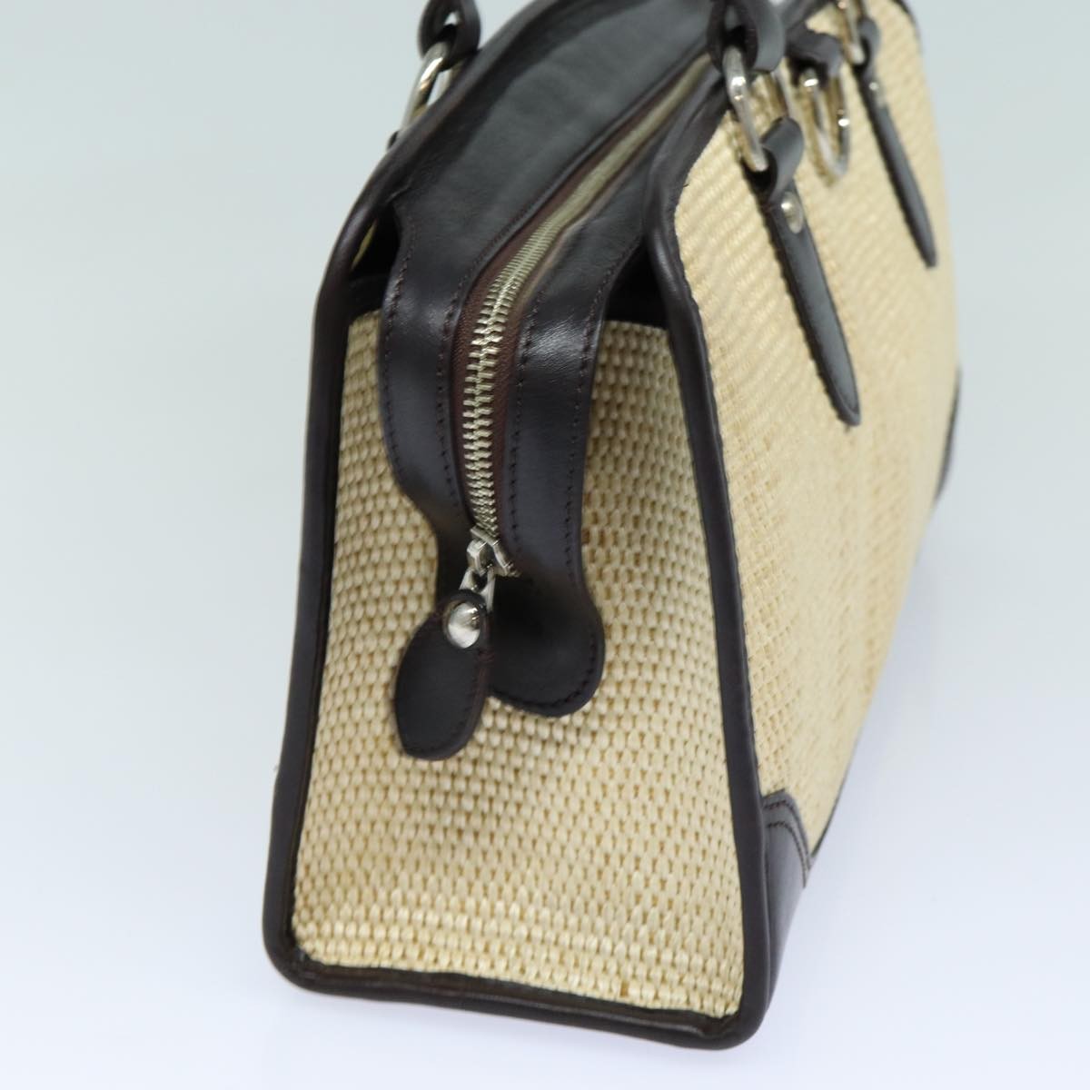 Burberry Vintage Handbag Leather, BEIGE, WOOD, Handbag