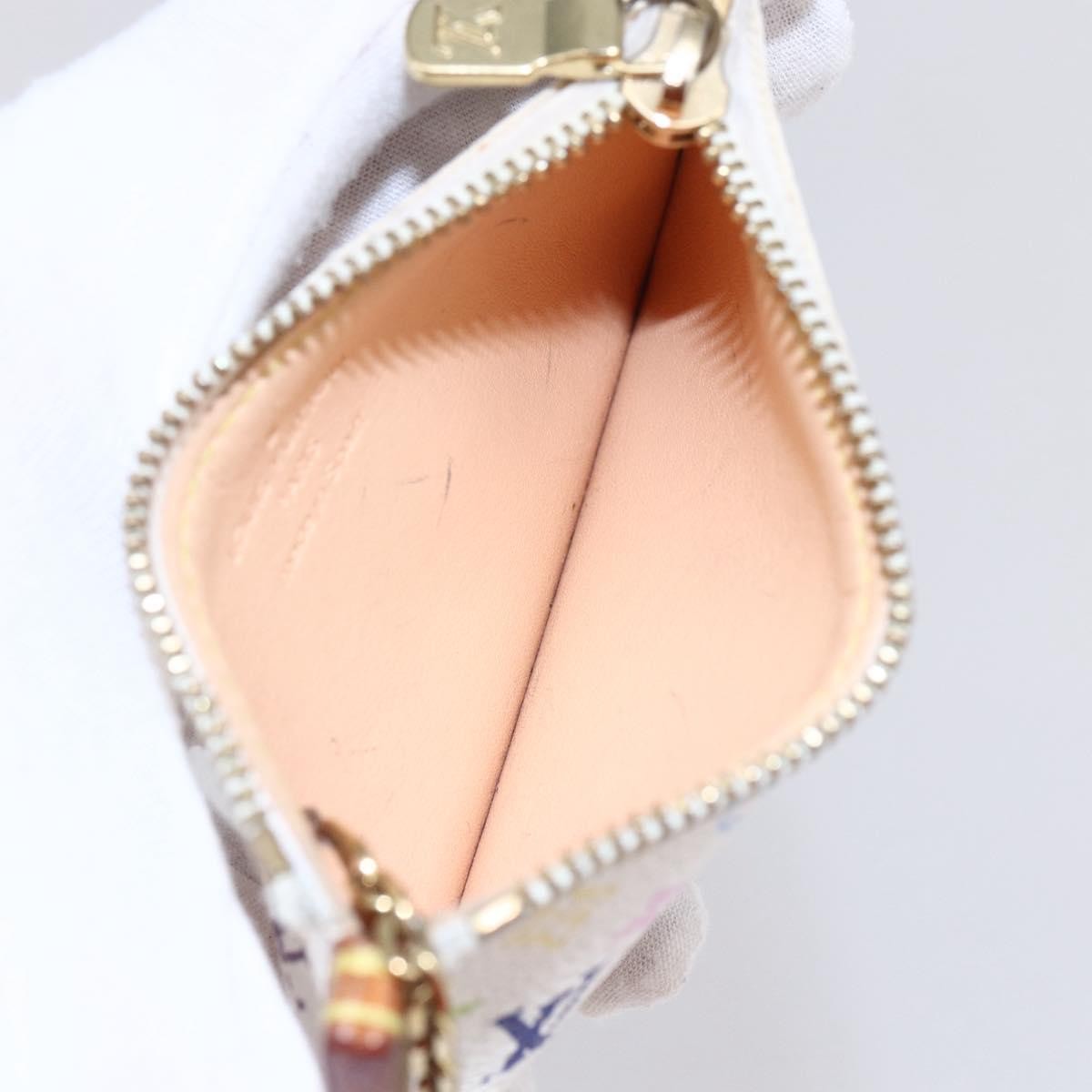 Louis Vuitton Pochette Clés Monogram Canvas, WHITE, CANVAS, Wallets