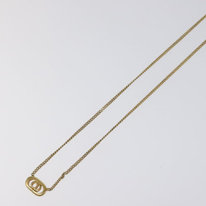 Christian Dior CD Pendant Necklace Metal, GOLD, METAL, Necklace