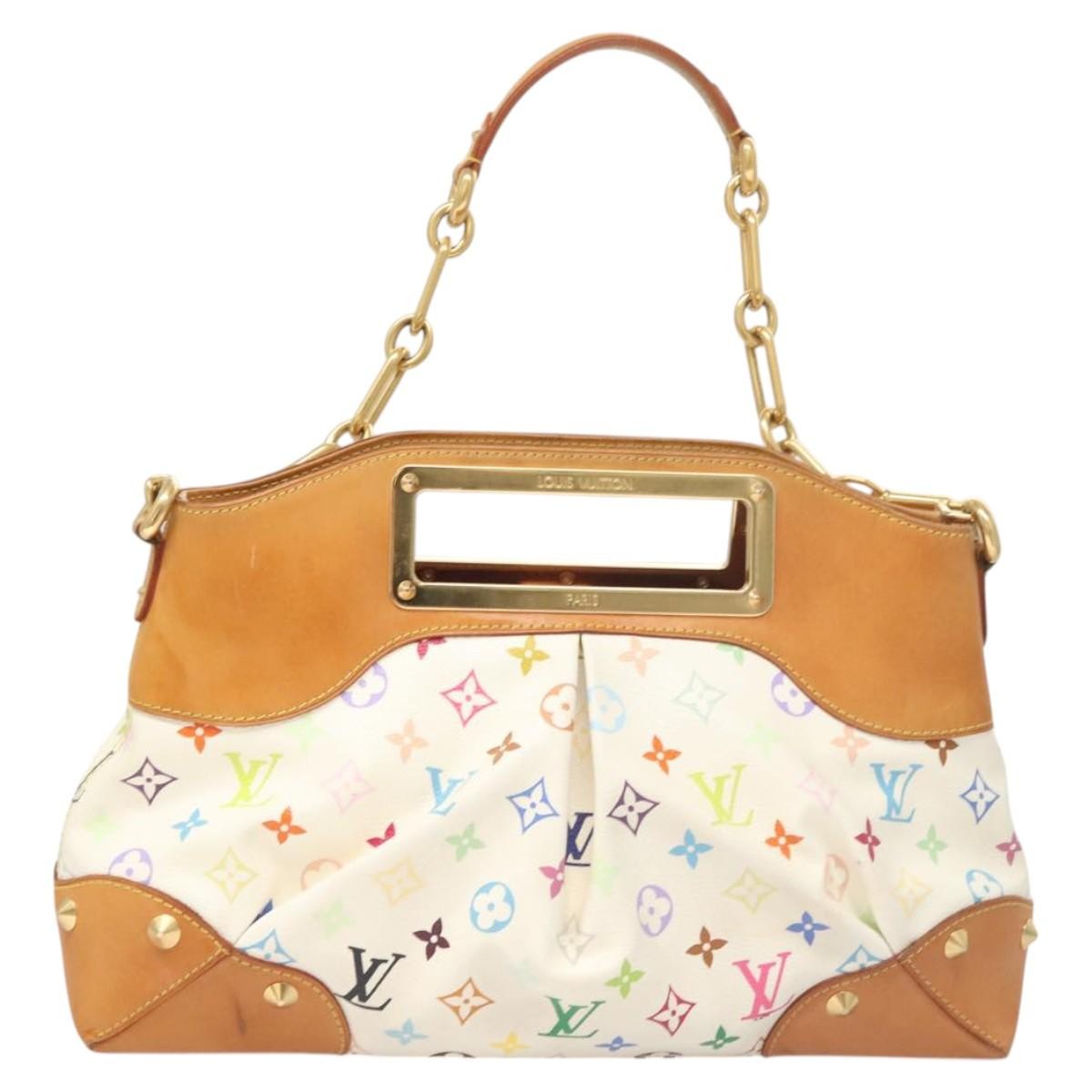 Louis Vuitton Judy Handbag Monogram Multicolor, WHITE, CANVAS, Handbag