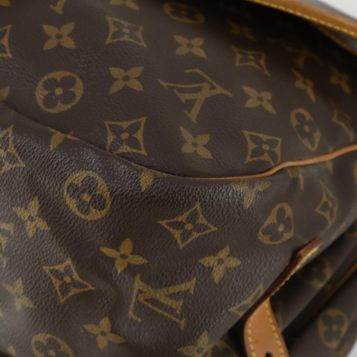 Louis Vuitton Saumur Handbag Monogram Canvas, BROWN, CANVAS, Shoulder bag