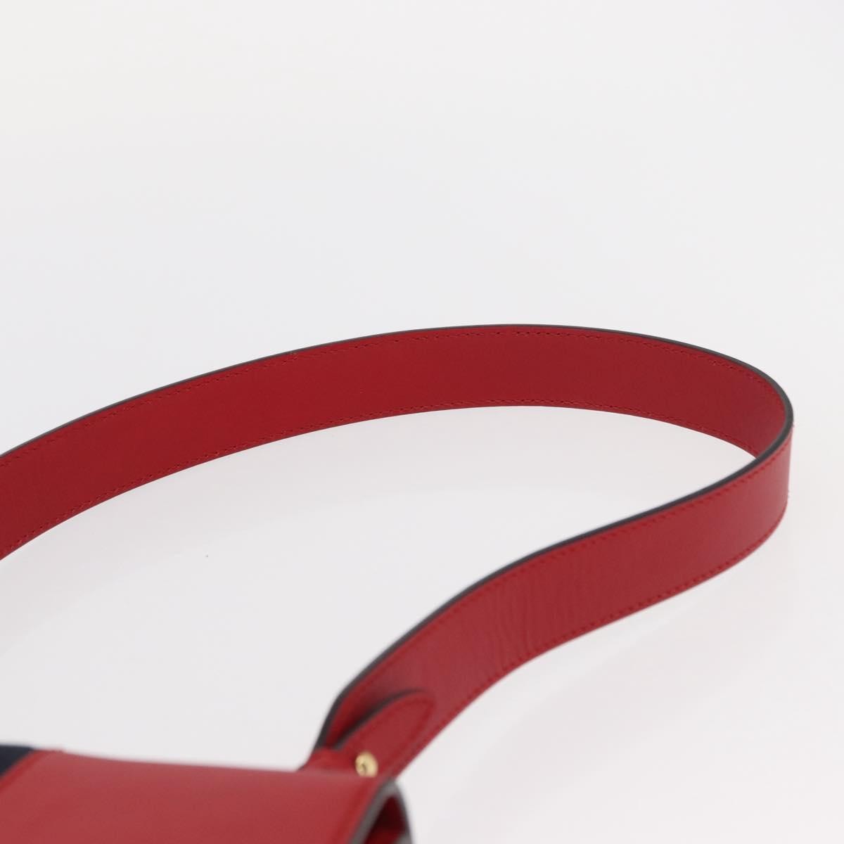 Gucci Sylvie Shoulder Bag Leather, RED, LEATHER, Shoulder bag