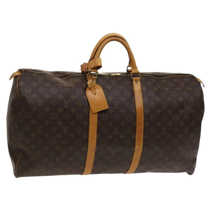 Louis Vuitton Keepall Bag Monogram Canvas, BROWN, CANVAS, Travel bag