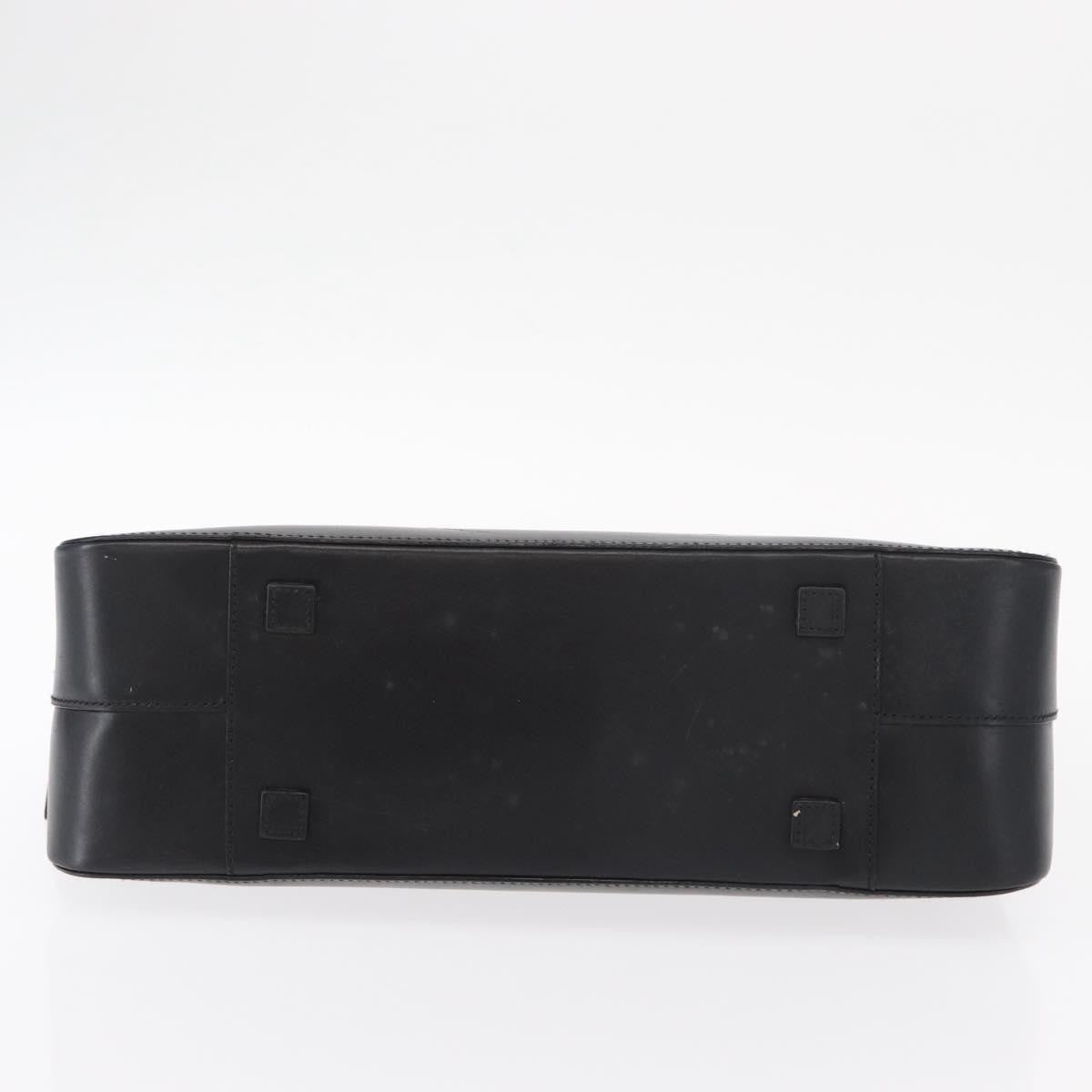 Gucci Vintage Bamboo Handle Bag Leather, BLACK, LEATHER, Handbag