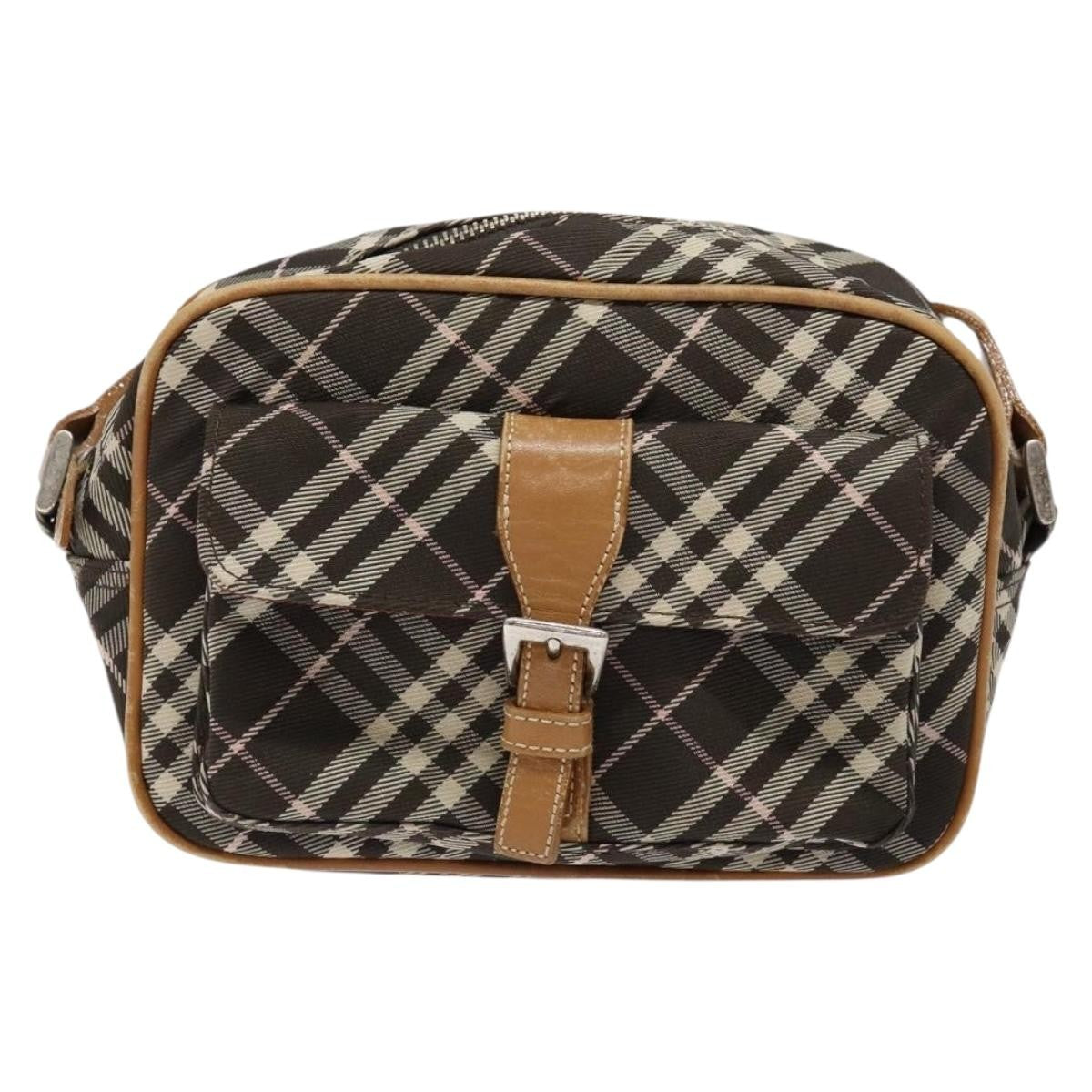 Burberry Nova Check Blue Label Canvas, BROWN, CANVAS, Shoulder bag