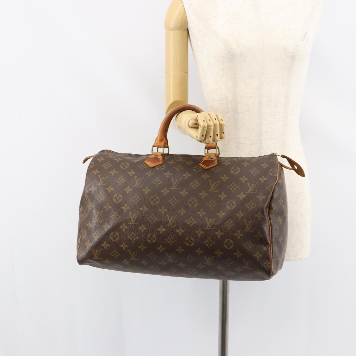 Louis Vuitton Speedy Handbag Monogram Canvas, BROWN, CANVAS, Handbag