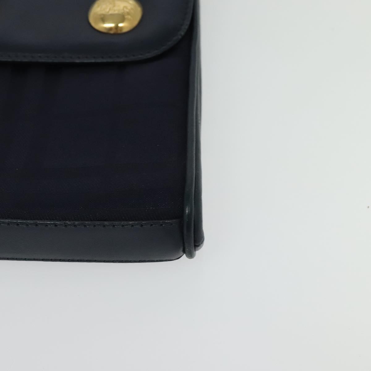 Burberry Flap Shoulder Bag Canvas, NAVY, CANVAS, Shoulder bag