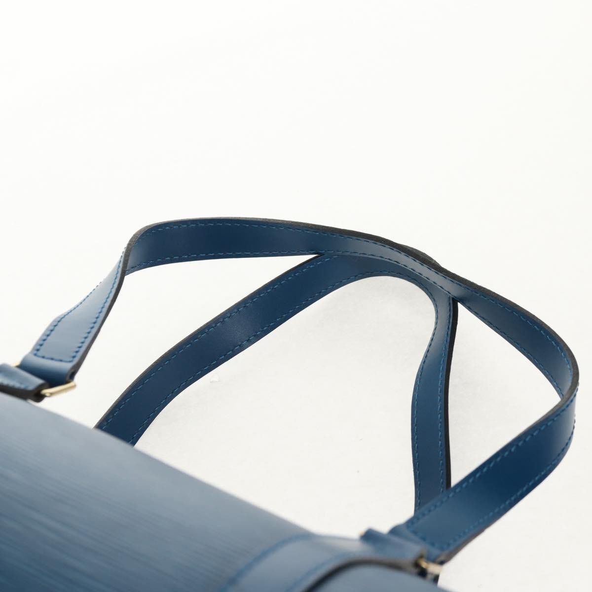 Louis Vuitton Soufflot Handbag Epi Leather, BLUE, LEATHER, Handbag