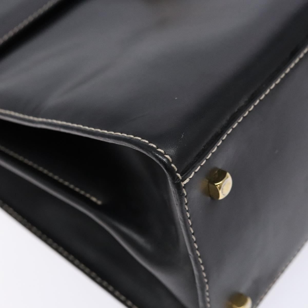 Salvatore Ferragamo Gancini Convertible Top Handle Bag Leather, BLACK, LEATHER, Handbag