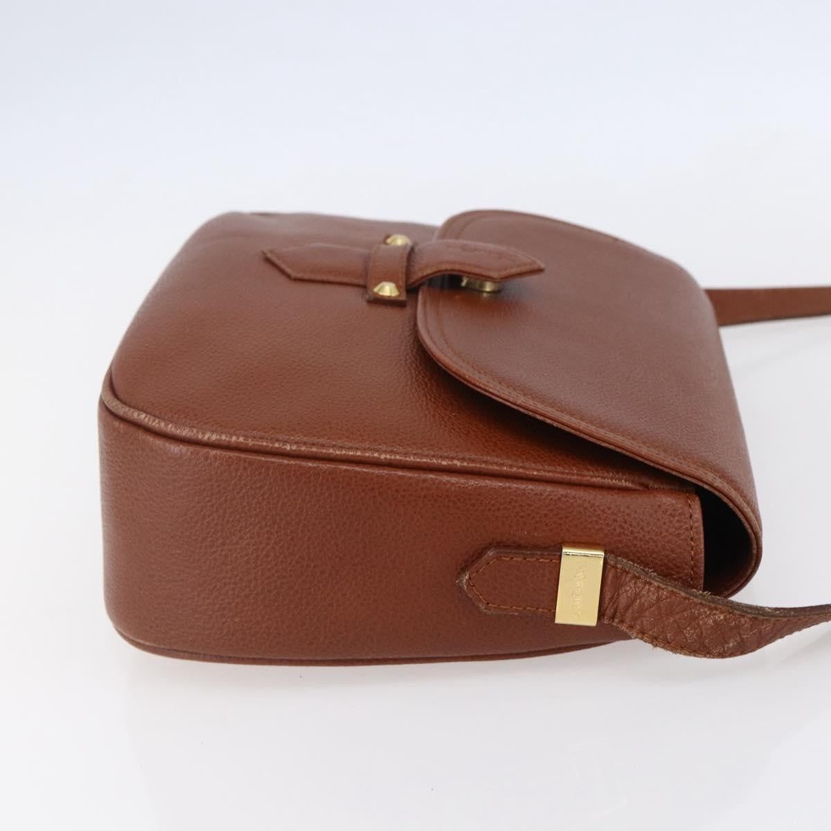 Saint Laurent Vintage Shoulder Bag Leather, BROWN, LEATHER, Shoulder bag
