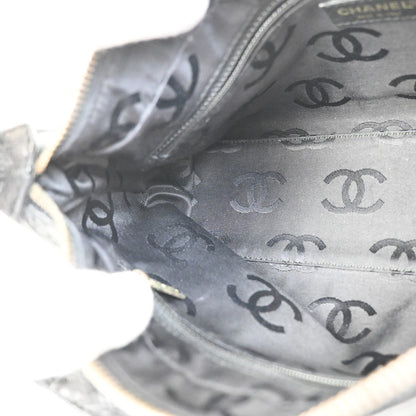 Chanel Vintage Wood Chain CC Shoulder Bag Caviar, BLACK, LEATHER, Shoulder bag