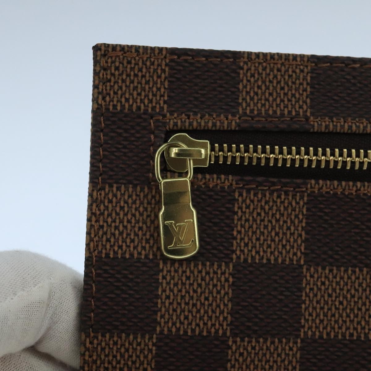 Louis Vuitton Clifton Pouch Damier, Brown, Canvas, Clutch
