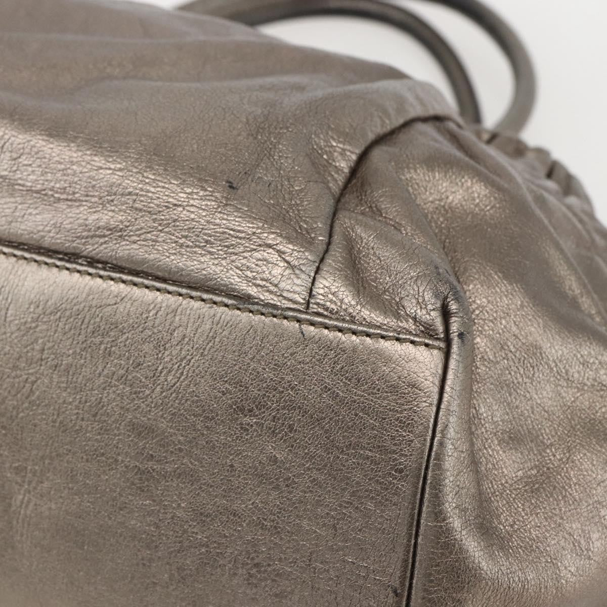 Salvatore Ferragamo Vala Handbag Leather, GOLD, LEATHER, Handbag