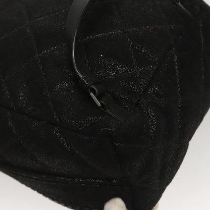 Stella McCartney Falabella Flap Pocket Backpack Shaggy Deer, BLACK, SUEDE, Backpack