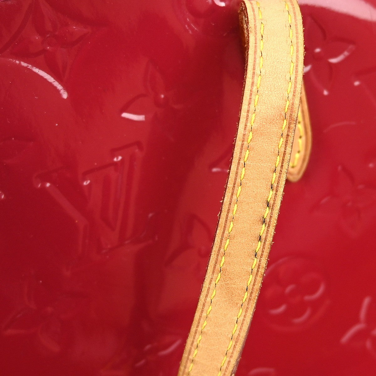 Louis Vuitton Catalina Handbag Monogram Vernis, RED, PATENT_LEATHER, Handbag