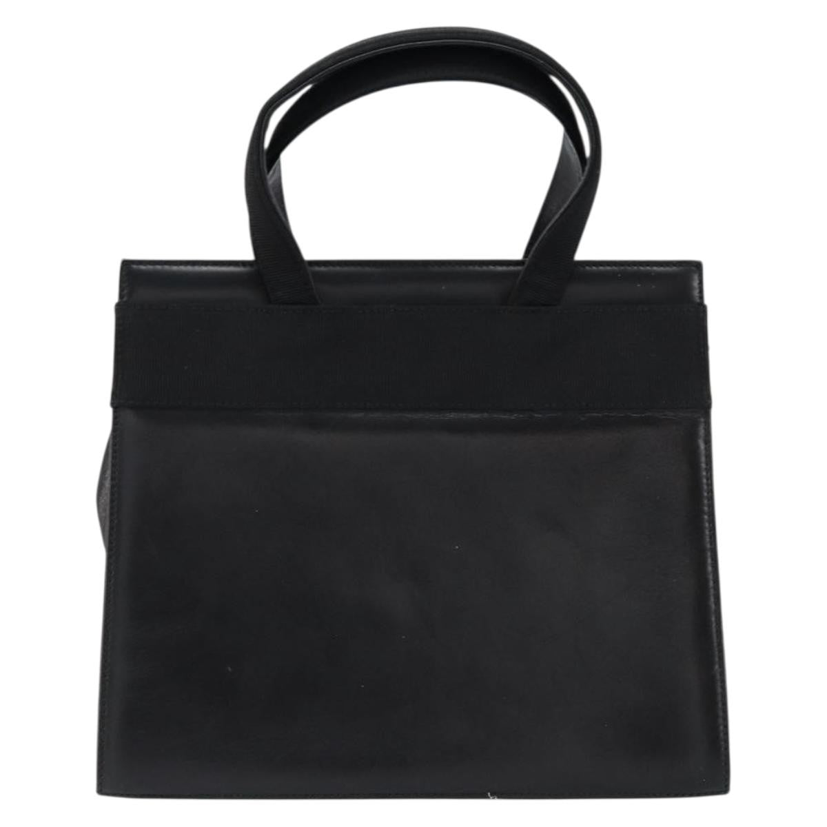 Salvatore Ferragamo Convertible Vara Bow Tote Leather, BLACK, LEATHER, Handbag