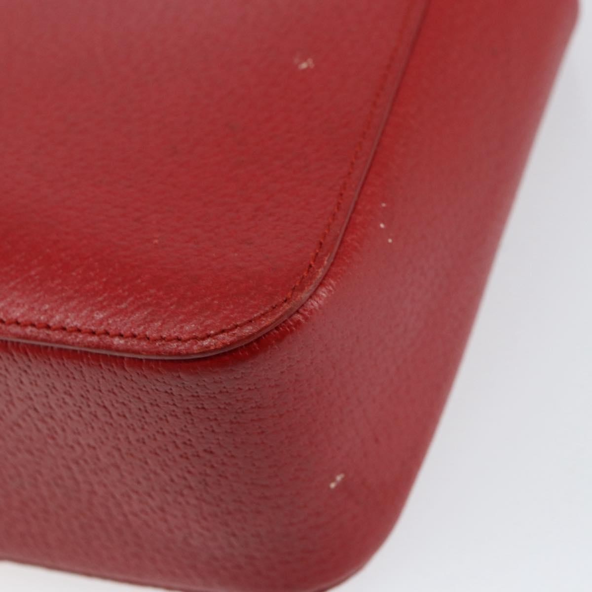 Gucci Vintage Bamboo Handle Bag Leather, RED, LEATHER, Handbag