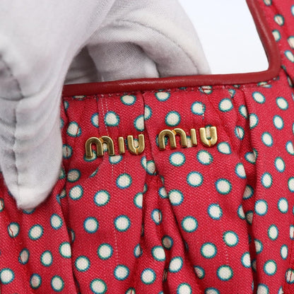 Miu Miu Shopper Tote Matelasse canvas, RED, CANVAS, Tote bag