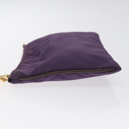 Prada Zip Pouch Tessuto, PURPLE, NYLON, Clutche & pouche
