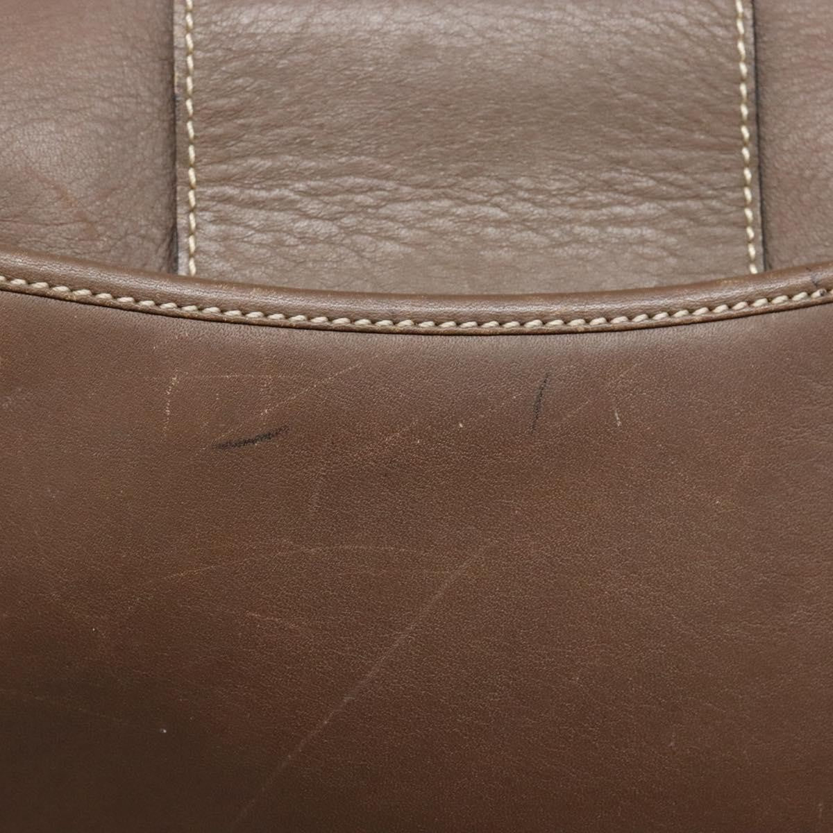 Christian Dior Vintage CD Flap Shoulder Bag Leather, BROWN, LEATHER, Shoulder bag