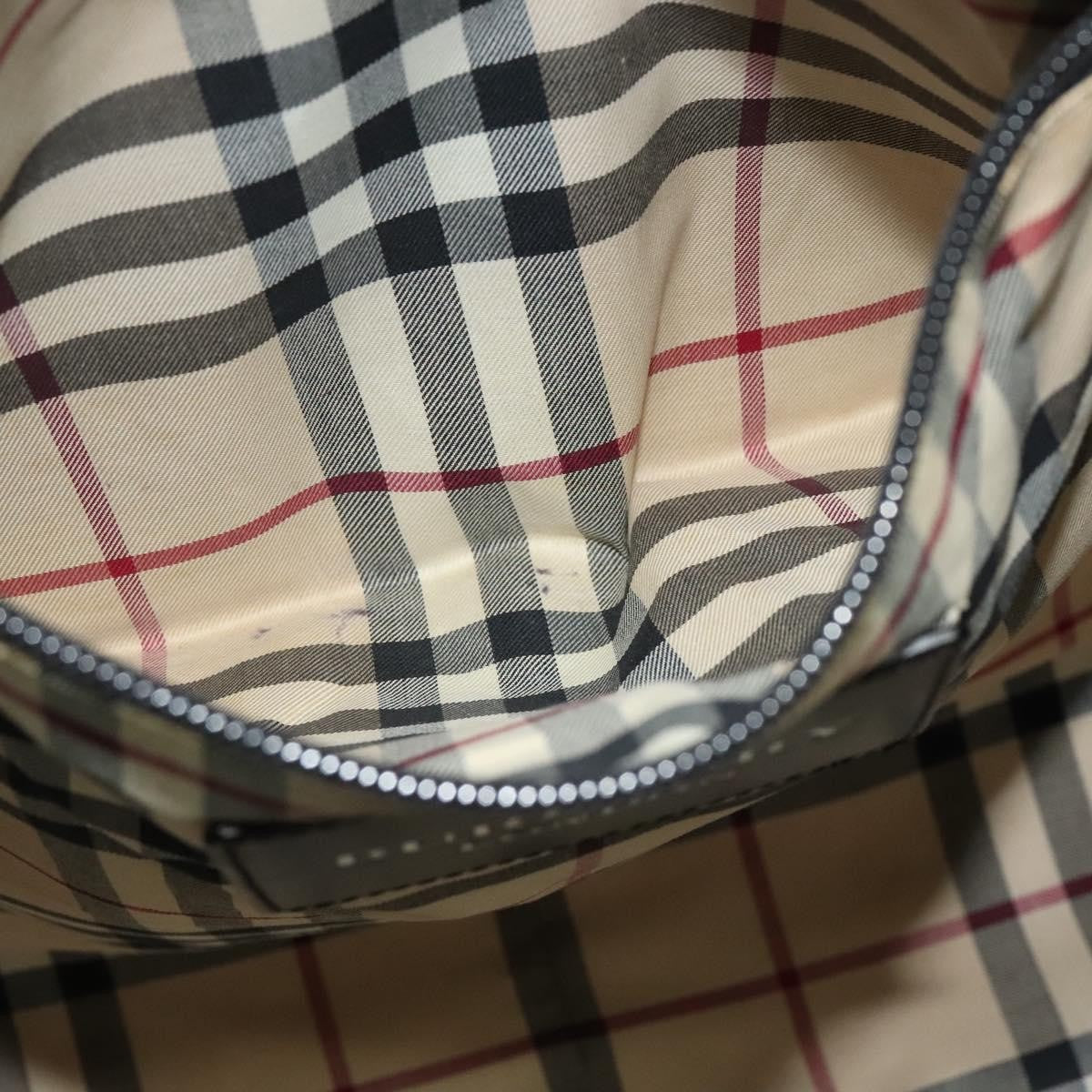 Burberry Tote Leather, BLUE, LEATHER, Tote bag