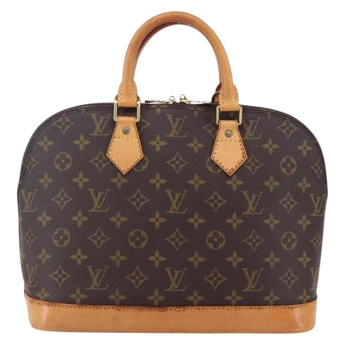 Louis Vuitton Alma Handbag Monogram Canvas, BROWN, CANVAS, Handbag