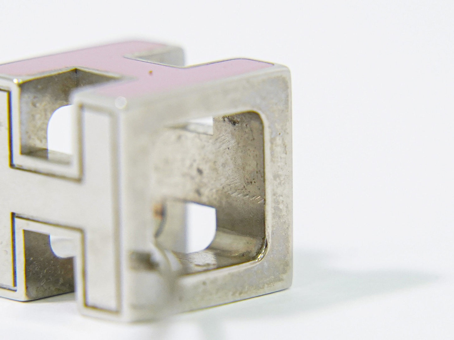 Hermes Cage d'H Pendant Necklace Metal, SILVER, METAL, Necklace