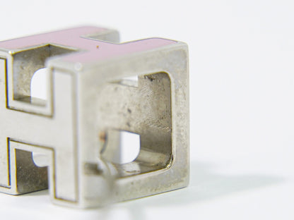 Hermes Cage d'H Pendant Necklace Metal, SILVER, METAL, Necklace