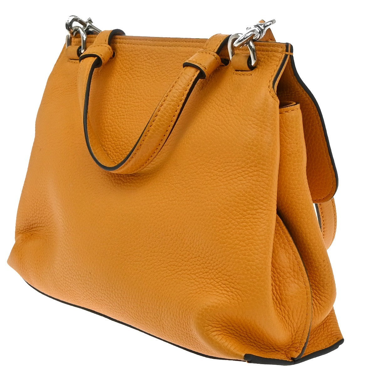 Gucci Bamboo Daily Top Handle Bag Leather, Orange, Leather, Handbag