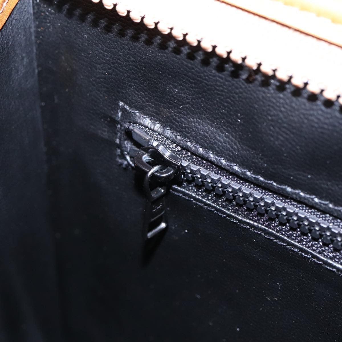 Celine Logo Triomphe Pouch Leather, BLACK, LEATHER, Clutche & pouche