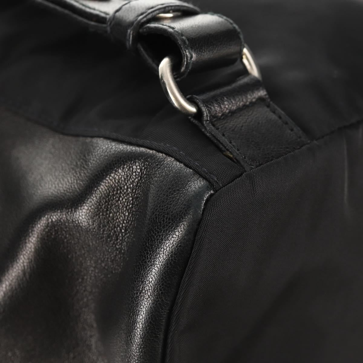 Prada Buckle Backpack Quilted Tessuto, BLACK, NYLON, Backpack