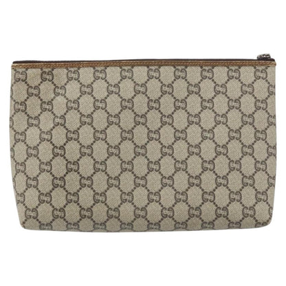 Gucci Zip Pouch GG Canvas, BEIGE, CANVAS, Clutche & pouche